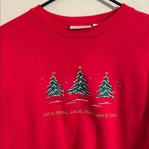 Basic Editions Holiday Red Sweatshirt Christmas